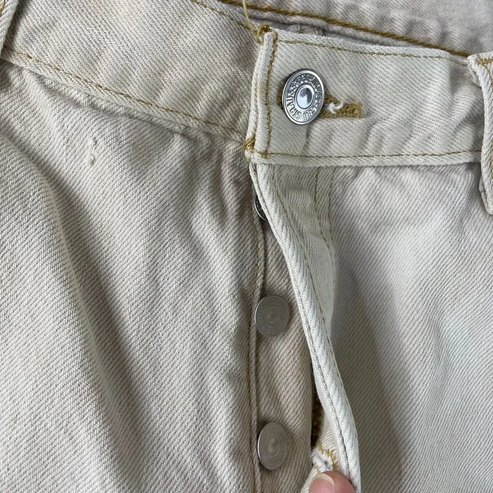 Vintage Levi's 501 XX Jeans Men 38 (Fits 34x29) Beige Straight Leg Grunge‎ Y2K